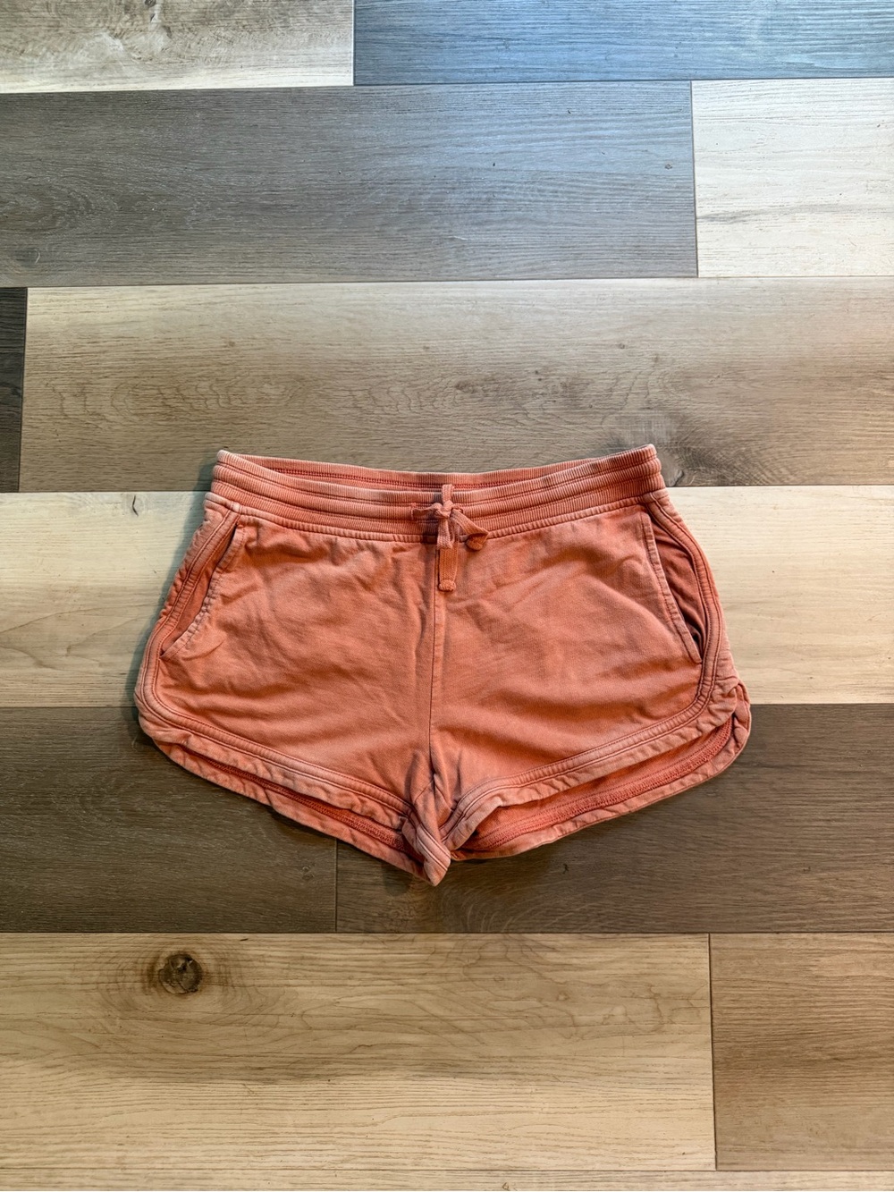 Aerie Orange Drawstring Lounge Shorts 100% Cotton